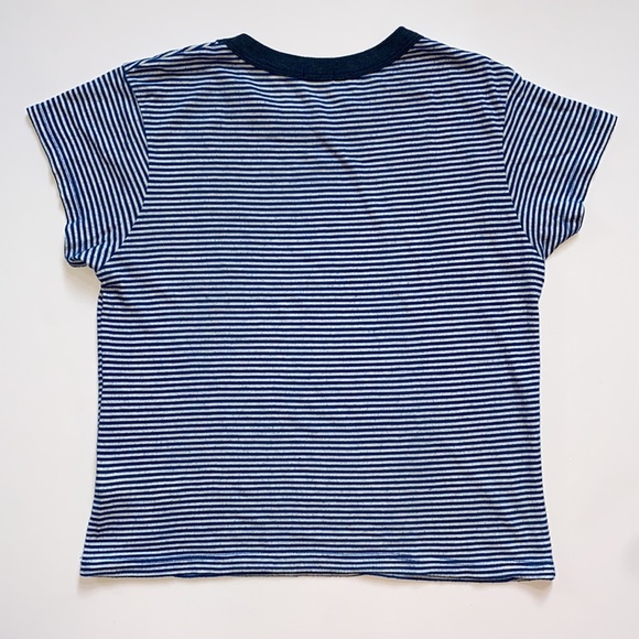 BRANDY MELVILLE BABY BLUE STRIPED TEE - Picture 2 of 3